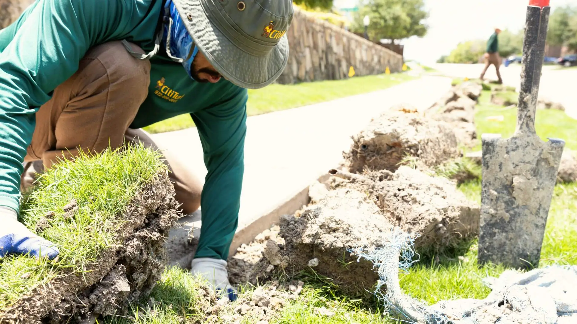 Professional repairing an irrigation system in Wylie, TX.