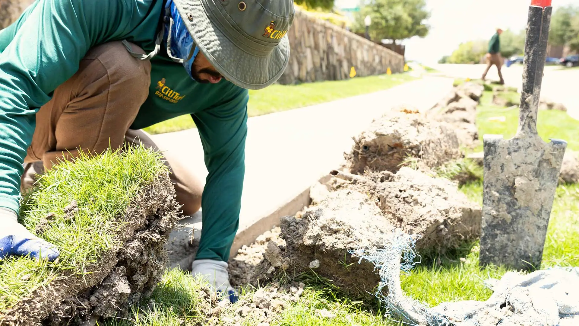 CitiTurf providing irrigation repair at a home in Murphy, TX.