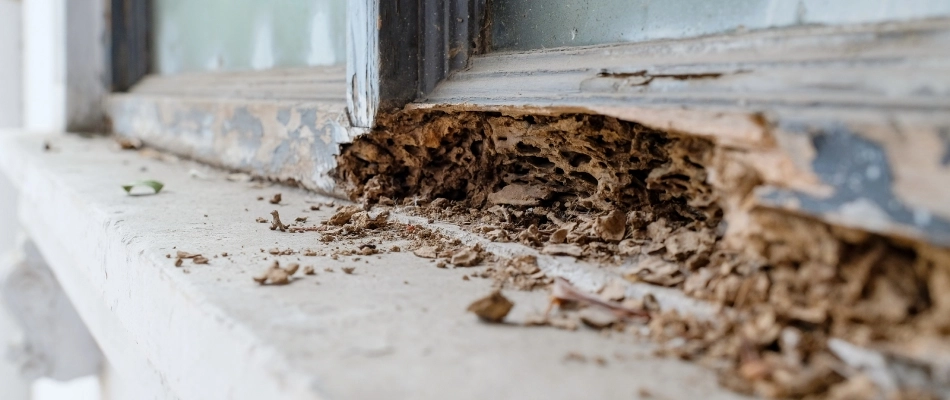 Termite damage found in Sachse, TX.